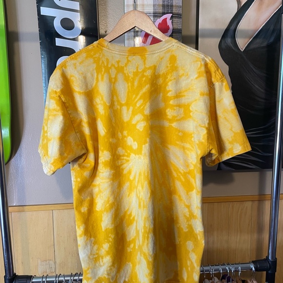 Vans custom one of one spiral reverse dye yellow men’s size large - Picture 4 of 5